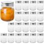 Cedilis 20 Pack 4oz Mini Mason Jars with Regular Airtight Lids, Jelly Jars, Canning Jars for Jam, Honey, Wedding Favors, Shower Favors, Baby Foods