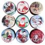 Amosfun Christmas Cookie Box Jar Candy Storage Containers Christmas Bisucits Tin Can for Christmas New Year Party Favors (Random Style)