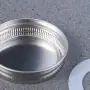 BESTONZON 3er Edelstahl Mason Jar Deckel mit 3 Dichtungen, Dicht/Dichtungssicher, Aufbewahrungslüppen für Ball Mason Gläser und mehr (7,2 x 7,2 x 1,5 cm)