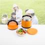 Thermos Food Jar Thermos Stainless Food Flask For Kids Leakproof Double-layer Insulation Food Containers (Color : Orange, Size : 1300ml)