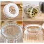 Ensemble de bocaux en verre transparent - 4 petits contenants pour biscuits avec couvercle, pots de rangement pour thé (350 ml / 12 oz) Ensemble de bocaux en verre transparent - 4 petits contenants pour biscuits avec couvercle, pots de rangement pour thé (350 ml / 12 oz)