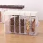 DÜDDP Lagerbox für Gewürze, Gewürze-Samen-Box, PP Salz-Pfeffer-Behälter, Küchen Gewürz-Aufbewahrungsflaschen, Koch-Küchen-Zubehör Werkzeug