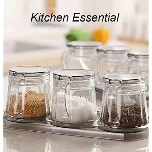 CSPFAIRY Kitchen Creative Transparent Spice Jars Multifunction Seasoning Box for Pepper Spice Salt 4pcs/Set CSPFAIRY Kitchen Creative Transparent Spice Jars Multifunction Seasoning Box for Pepper Spice Salt 4pcs/Set