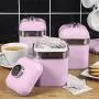 Ensemble de 3 Pots de Rangement Retro Rose, Swan SWKA1020PN