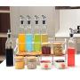 Kitchen Storage Containers Glass Jars, Multifunctional Storage Rack Set,Vinegar Soy Sauce Wine Bottle Spice,Kitchen Storage Containers