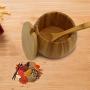 Xigeapg Kitchen Bamboo Natural Salt Shaker Household Spice Bottle With Lid Storage Box Kitchen Accessories Seasoning Jar Wood Color Bamboo Wood