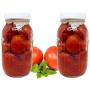 Jarming Collections – 2 Glas Kugeln Mason Gläser – Regelmauss, mit 2 (BPA-frei) Dichtschliessenden Luftdichten Verschlüssen – Made in the USA (32oz Viertel Regelmauss, weiß)