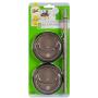4-teiliges Sip & Straw Deckelset für Weidenbecher | Grau | (2 Deckel und 2 Strohhalme)