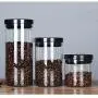 WH- 4 Sets Beans Sealed Glass Jar Storage Tank Nut Snack Food Storage Milk Cans Tea Caddy