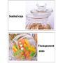 YTF-Glass sealed cans, large transparent household candy storage cans, melon snacks storage cans