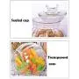 YTF-Glass sealed cans, large transparent household candy storage cans, melon snacks storage cans