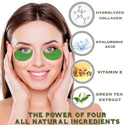 Green Tea Matcha Eye Mask by SUPRANCE - Under Eye Patches Treatment for Dark Circles, Eye Bags, Puffiness - Anti-Wrinkle With Hyaluronic Acid and Collagen - 30 Pairs/60 Pcs.