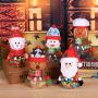 Gift Boxes 5Piece Child Kids Christmas Candy Jar Storage Bottle Santa Bag Sweet New Year Decorations Perfect For Candies Chocolates And Small Gifts. A 7X17Cm