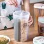 Boîte de Rangement Alimentaire, Bocal pour Riz, Haricots, Fruits Secs, Fermeture Étanchée pour Cuisine, Réservoir de Stockage