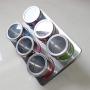 6pcs Seasoning Jar Stainless Steel Seasoning Jar Colorful Visual Seasoning Jar Condiment bottles