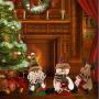 llwannr Christmas Decoration Elk Santa Claus Snowman Cute Christmas Candy Storage Can Decor for Home Gift Biscuit Food Storage Jar Candy Jar,01