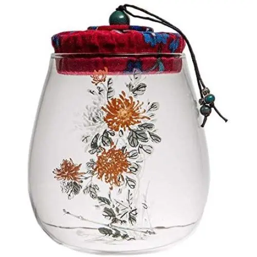 Conteneur de stockage pour thé en verre - Récipient de rangement pour confiture, café - 7.8 x 11.1 cm / 3.07 x 4.37 pouces - 51 Conteneur de stockage pour thé en verre - Récipient de rangement pour confiture, café - 7.8 x 11.1 cm / 3.07 x 4.37 pouces - 51