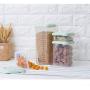Transparent Plastic Kitchen Refrigerator Food Grain Storage Container Seal Milk Powder Nut Convenient Vacuum Storage Box 1800ML Food Dispensers