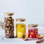 Sealed Glass Storage Jars, Kitchen Grain And Food Container 3 Pieces