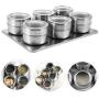 JUSTDOLIFE Seasoning Pots Fashion Kitchen Storage Stainless Steel Magnitic Spice Rack Pots Cruet Condiments for Home