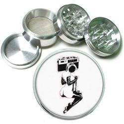 Camera Girl Sexy Weird Aluminum Tobacco Herb Spice Grinder