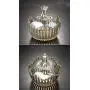 Colias Wing Home Decor & Party Wedding Centerpiece Irregular Stripes Design Glass Ribbed Apothecary Jars/Candy Buffet Canisters/Candy Buffet Storage Container/Kitchen Food Storage Jars with Lid-Small
