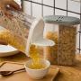 Storage Jars,Food Storage Containers With Airtight Lids,Cereal Storage Containers Airtight 2600Ml With Scale,Food Storage Tank Transparent 2Grid,Save Space,Durable,Grey