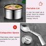 IAMGlobal Insulated Food Jar, Food Containers, Meal Soup Container with Collapsible Spoon, Lunch Box, Double Wall Vacuum Lunch Containers, Stainless Steel Food Flask(27 oz) (Pink)