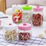 Vacuum Sealed Jar Transparent Glass Jar With Lid Snacks Candy Food Storage Bottle,S