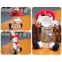 Qianren Christmas Doll Jar Candy Holder Cookie Snack Storage Can Home Table Decor for Xmas, Santa/Elk/Snowman