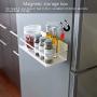 KOBWA Magnetic Storage Rack Wall Mounted Storage Organizer Shelf Spice Jar Rack for Home Kitchen Living Room Bathroom Absorption on Fridges and Metal Surfaces
