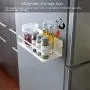 KOBWA Magnetic Storage Rack Wall Mounted Storage Organizer Shelf Spice Jar Rack for Home Kitchen Living Room Bathroom Absorption on Fridges and Metal Surfaces KOBWA Magnetic Storage Rack Wall Mounted Storage Organizer Shelf Spice Jar Rack for Home Kitchen Living Room Bathroom Absorption on Fridges and Metal Surfaces