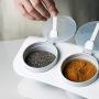 Nesee 3 Piece Kitchen Supplies Seasoning Box - Storage Container Condiment Jars - Cruet with Cover and Spoon
