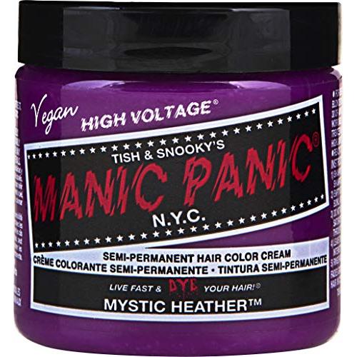 Manic Panic Mystischer Heather Haarfarbe - Klassische High Voltage - Halbpermanente Haarfarbe - Mauve-Nuance mit Rosa Untertönen - Leuchtet im Dunkeln - Vegan, PPD & Ammoniakfrei - Für die Haarfarbe