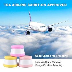 Prikola Small Travel Containers Leakproof Travel Jars for Creams TSA Approved Travel Accessories Silicone Containers with Hard Sealed Lids for Face Hand Body Cream 20ML (3 Pack)