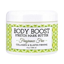 Body Boost Fragrance Free Stretch Mark Butter, 8 oz-Repair Stretch Marks and Scars- Clinically Proven Ingredients- Pregnancy and Nursing Safe