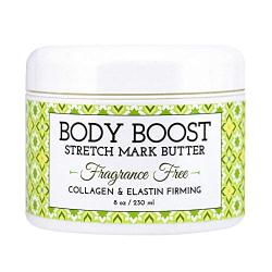 Body Boost Fragrance Free Stretch Mark Butter, 8 oz-Repair Stretch Marks and Scars- Clinically Proven Ingredients- Pregnancy and Nursing Safe