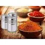 JUSTDOLIFE Gewürzflaschen Edelstahl Küchen Zubehör mit rotierender Shaker-Kappe 3PCS
