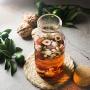 Danmu 3Pcs a Set 650ml / 22oz Glass Jars Glass Storage Jars Food Storage Jars Airtight Wood Lids Tea Coffee Bean Jar Cookies Flour Sugar Candy Spice Container