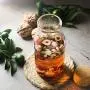 Danmu 3Pcs a Set 650ml / 22oz Glass Jars Glass Storage Jars Food Storage Jars Airtight Wood Lids Tea Coffee Bean Jar Cookies Flour Sugar Candy Spice Container