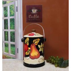 Vineyard Tuscany Grape COMPOST JAR, CANISTER FOOD JAR