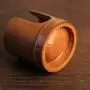 Natural Bamboo Tea Cup Holder Kitchen Storage Canister Tea Ceremony Supplies - Brown, S