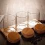 TNKML Kitchen Sealed Glass Seasoning Jar Set Seasoning Box Three-Piece Storage Jar Sugar Bowl Salt Shaker Kitchen Supplies Spice Container
