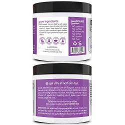 pureSCRUBS Premium Organic Body Scrub Set - Large 16oz LAVENDER BODY SCRUB - Dead Sea Salt Infused Organic Essential Oils & Nutrients INCLUDES Wooden Spoon, Loofah & Mini Organic Exfoliating Bar Soap