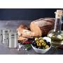 JUSTDOLIFE Stainless Steel Dredge Salt Shaker Seasoning Can Rotating Sugar Shaker Barbecue Sauce Spice Bottle Spice/Pepper Shaker 3PCS