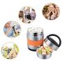 TSG Insulated Stainless Steel Lunch Box, Vacuum Heat/Cold Food Jar, Portable Multi-Tier Thermos, Lunch Storage Containers for Adults Warm for 6 h (Black-1.8L)