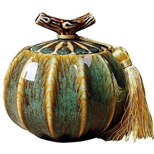 HEMFV ceramic storage canister,Elegant Ceramic Jar for Tea Chinese Pattern Food Container White Porcelain Jar Tank Tea Coffee Cany Jar Storage Canister (Size : 1818cm)