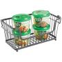 mDesign Modern Farmhouse Metal Wire Household Stackable Storage Organizer Bin Basket with Handles, for Kitchen Cabinets, Pantry, Closets, Bathrooms - 12.5