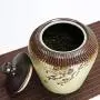 HongTeng Tea Caddy with Lids Chinese-style Non-woven Fabric Moisture-proof Ceramic Sealed Tea Storage Jars Storage Tanks (Color : Light green)