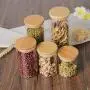 Food Storage Glass Jar No Lead Kitchen Storage Bottles Sealed Cans with Cover Large Capacity Candy Glass Jars Tea Box,6.5x8cm